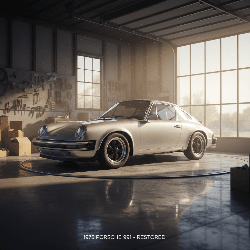 Classic Porsche - Clean image after watermark removal
